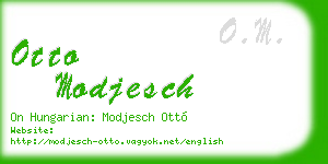 otto modjesch business card